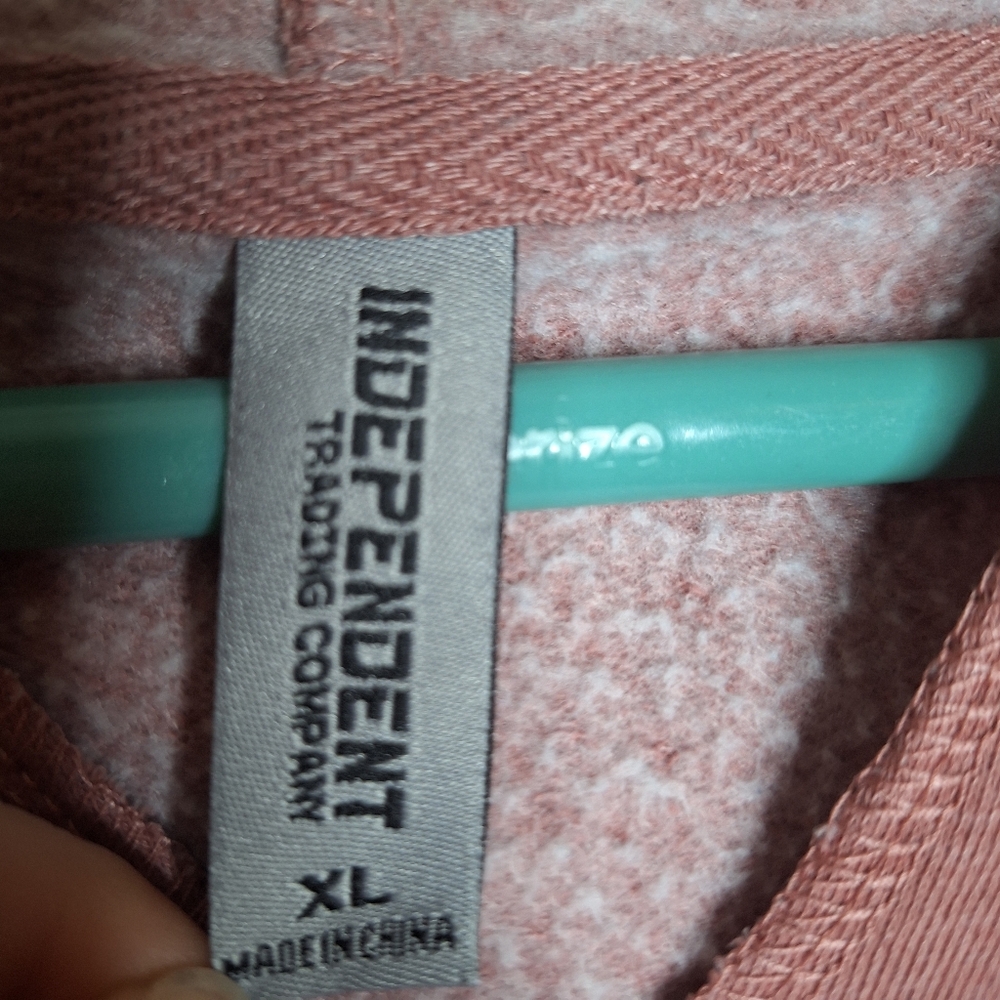 Independent Trading Company Fleace Sweatshirt Hoodie Dusty Rose Pink Women's XL - Picture 6 of 8